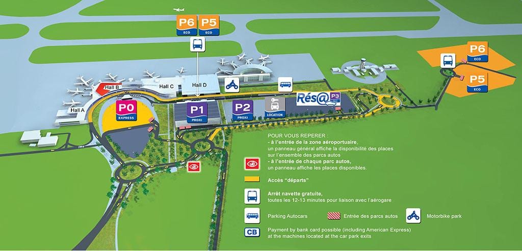 Toulouse airport terminal χάρτης
