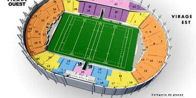 Χάρτης της Toulouse stadium 
